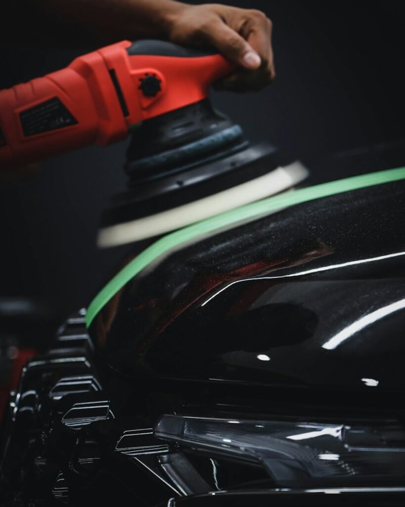 Machine polisher used for paint correction